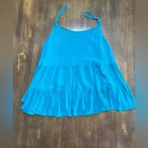 Green/blue medium lush tank top